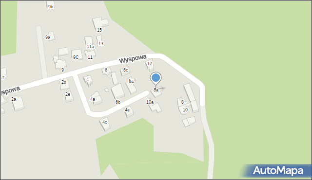 Świnoujście, Wyspowa, 8a, mapa Świnoujście