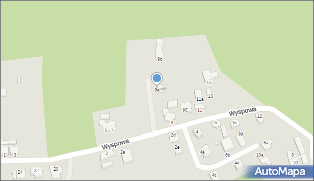 Świnoujście, Wyspowa, 9a, mapa Świnoujście