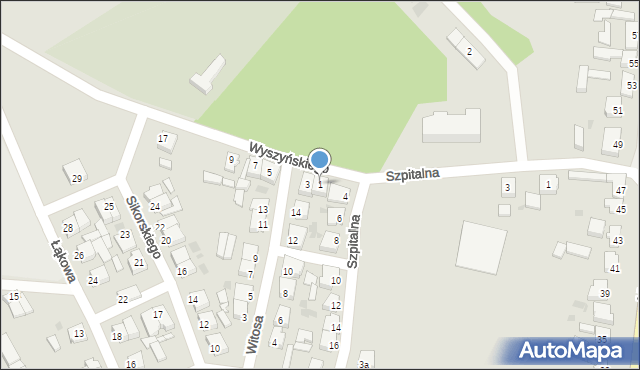 Szamocin, Wyszyńskiego Stefana, ks. kard., 1, mapa Szamocin