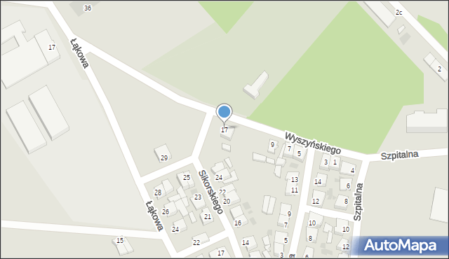 Szamocin, Wyszyńskiego Stefana, ks. kard., 17, mapa Szamocin