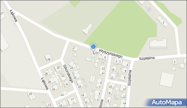 Szamocin, Wyszyńskiego Stefana, ks. kard., 9, mapa Szamocin