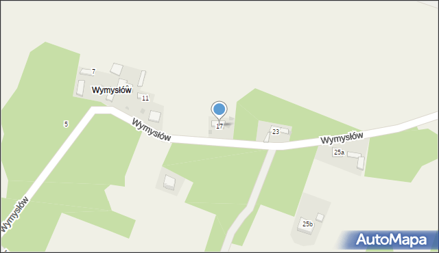 Szaniec, Wymysłów, 17, mapa Szaniec