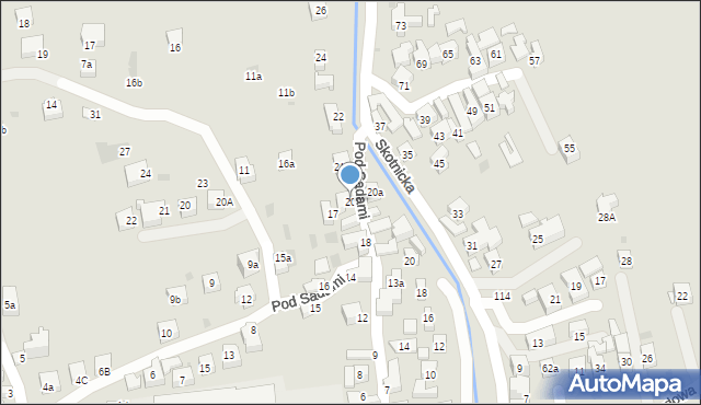 Szczawnica, Wygon, 20, mapa Szczawnica