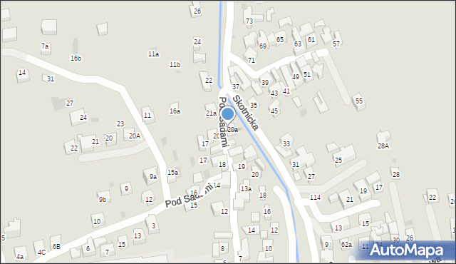 Szczawnica, Wygon, 20A, mapa Szczawnica