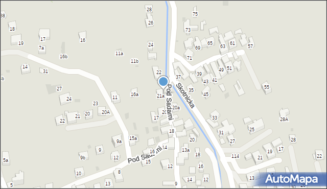 Szczawnica, Wygon, 21, mapa Szczawnica