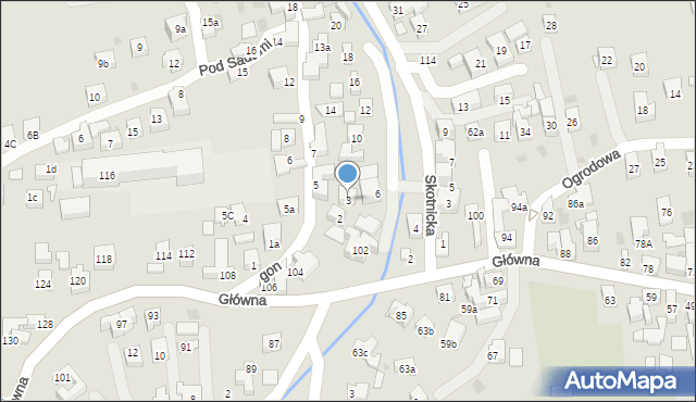 Szczawnica, Wygon, 3, mapa Szczawnica