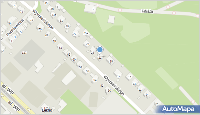 Szczecin, Wyspiańskiego Stanisława, 21, mapa Szczecina