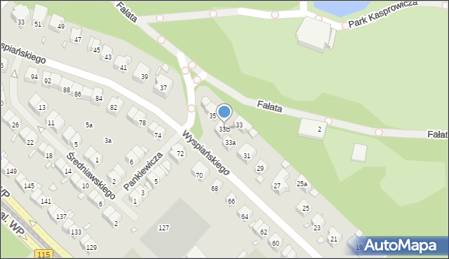 Szczecin, Wyspiańskiego Stanisława, 33b, mapa Szczecina