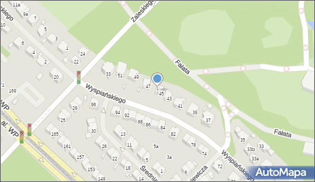 Szczecin, Wyspiańskiego Stanisława, 45a, mapa Szczecina