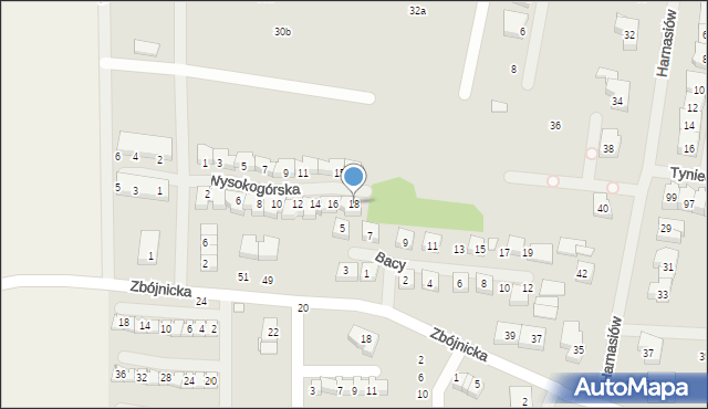 Szczecin, Wysokogórska, 18, mapa Szczecina