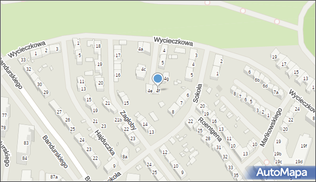 Szczecin, Wycieczkowa, 4f, mapa Szczecina