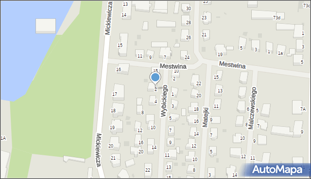 Szczecinek, Wybickiego Józefa, gen., 2, mapa Szczecinek