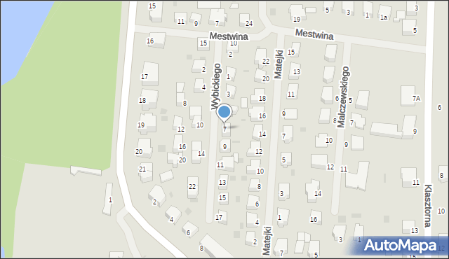 Szczecinek, Wybickiego Józefa, gen., 7, mapa Szczecinek