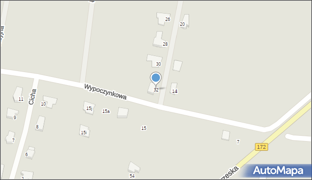 Szczecinek, Wypoczynkowa, 32, mapa Szczecinek