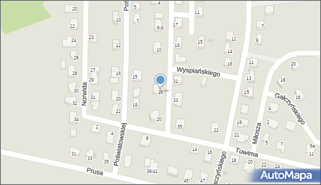 Szczecinek, Wyspiańskiego Stanisława, 16, mapa Szczecinek