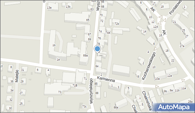 Szczecinek, Wyszyńskiego Stefana, ks. kard., 82, mapa Szczecinek