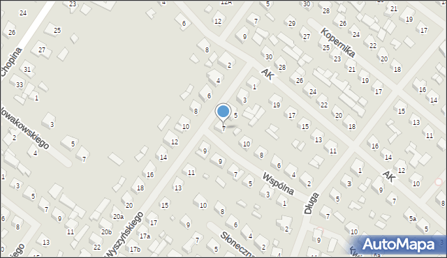 Szczytno, Wyszyńskiego Stefana, ks. kard., 7, mapa Szczytno