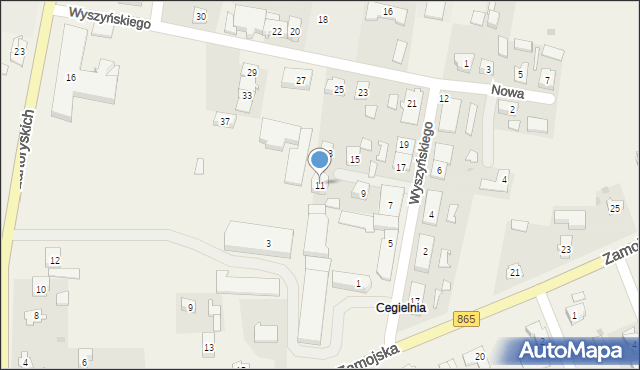 Szówsko, Wyszyńskiego Stefana, ks. kard., 11, mapa Szówsko