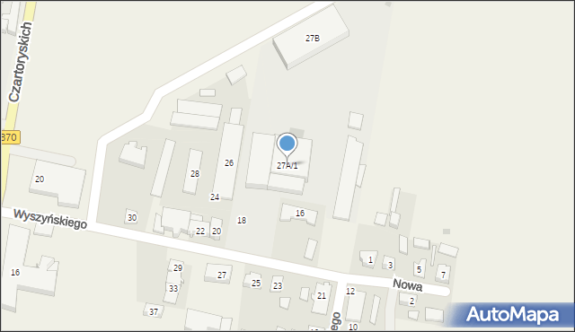 Szówsko, Wyszyńskiego Stefana, ks. kard., 27A/1, mapa Szówsko