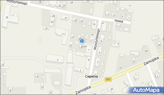 Szówsko, Wyszyńskiego Stefana, ks. kard., 9, mapa Szówsko