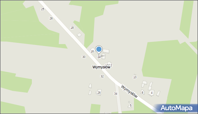 Szydłowiec, Wymysłów, 14, mapa Szydłowiec