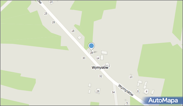 Szydłowiec, Wymysłów, 16, mapa Szydłowiec