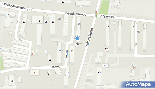 Tarnobrzeg, Wyspiańskiego Stanisława, 24A, mapa Tarnobrzegu