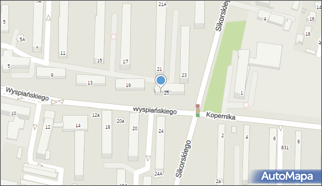 Tarnobrzeg, Wyspiańskiego Stanisława, 259, mapa Tarnobrzegu