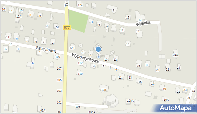 Tarnów, Wypoczynkowa, 8, mapa Tarnów