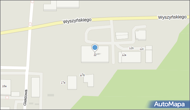 Tarnów, Wyszyńskiego Stefana, ks. prym. kard., 12, mapa Tarnów