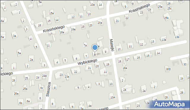 Tczew, Wybickiego Józefa, gen., 8, mapa Tczew