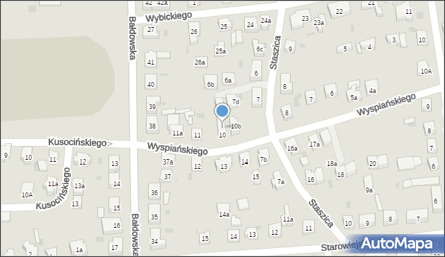 Tczew, Wyspiańskiego Stanisława, 10a, mapa Tczew