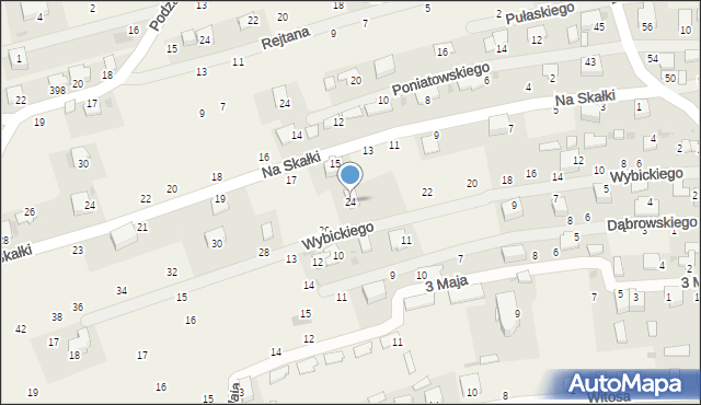Tenczynek, Wybickiego Józefa, gen., 24, mapa Tenczynek