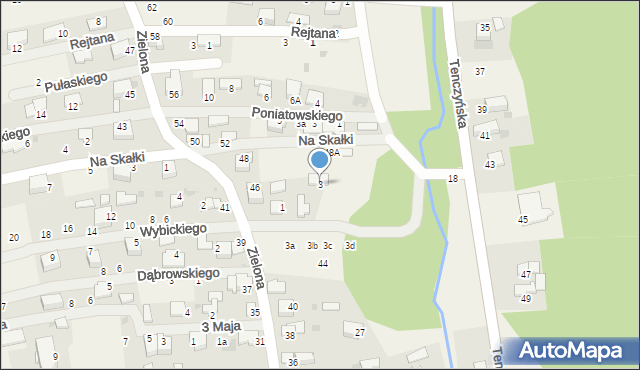 Tenczynek, Wybickiego Józefa, gen., 3, mapa Tenczynek