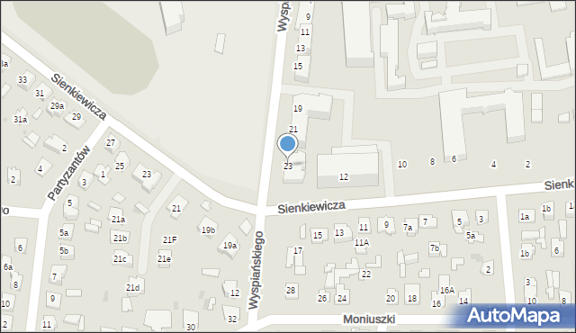 Tomaszów Lubelski, Wyspiańskiego Stanisława, 23, mapa Tomaszów Lubelski