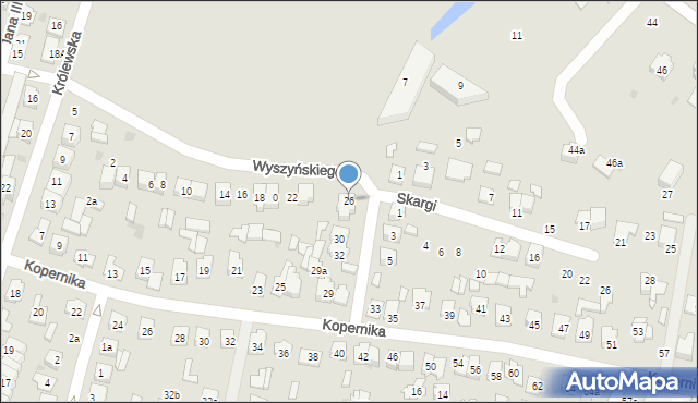 Tomaszów Lubelski, Wyszyńskiego Stefana, ks. kard., 26, mapa Tomaszów Lubelski