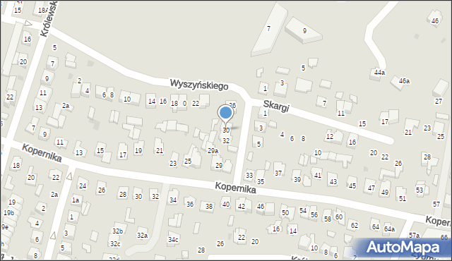 Tomaszów Lubelski, Wyszyńskiego Stefana, ks. kard., 30, mapa Tomaszów Lubelski