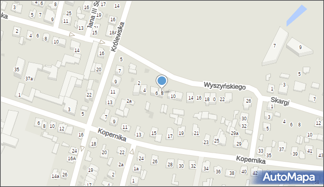 Tomaszów Lubelski, Wyszyńskiego Stefana, ks. kard., 8, mapa Tomaszów Lubelski