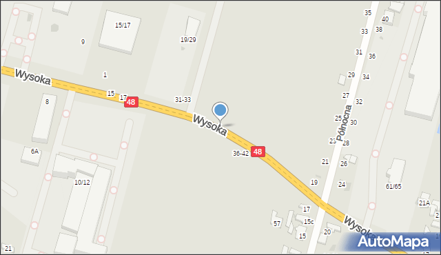 Tomaszów Mazowiecki, Wysoka, 61/65, mapa Tomaszów Mazowiecki