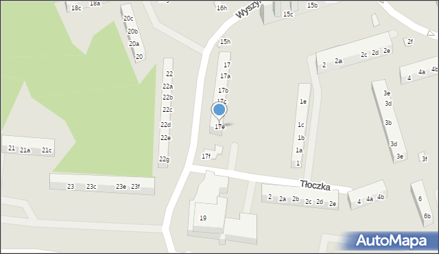 Toruń, Wyszyńskiego Stefana, ks. kard., 17e, mapa Torunia