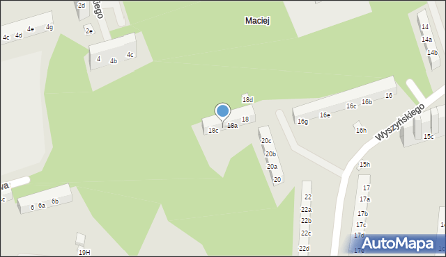 Toruń, Wyszyńskiego Stefana, ks. kard., 18b, mapa Torunia