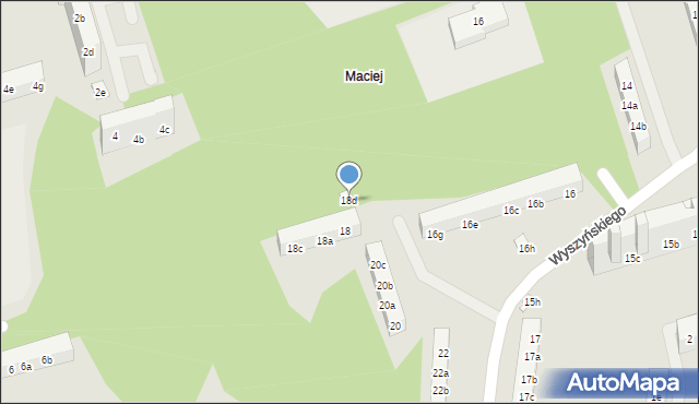 Toruń, Wyszyńskiego Stefana, ks. kard., 18d, mapa Torunia