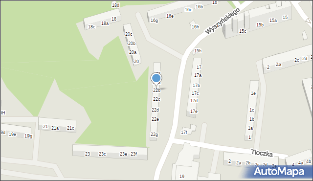 Toruń, Wyszyńskiego Stefana, ks. kard., 22b, mapa Torunia