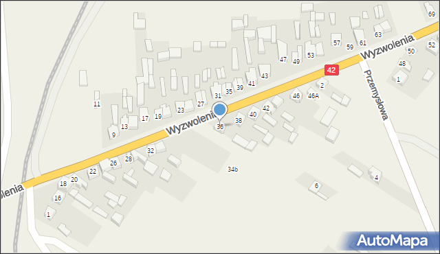 Trębaczew, Wyzwolenia, 36, mapa Trębaczew