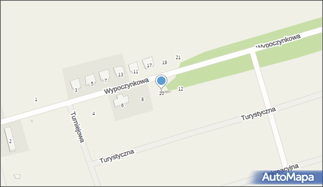 Trzaskowo, Wypoczynkowa, 10, mapa Trzaskowo