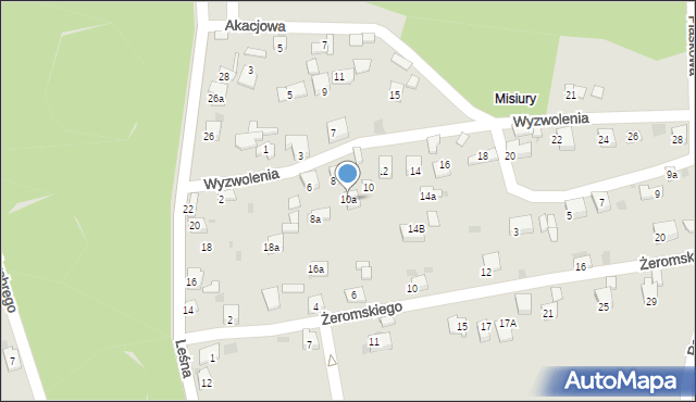 Trzebinia, Wyzwolenia, 10a, mapa Trzebinia