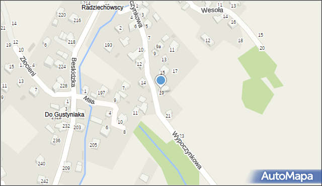 Trzebinia, Wypoczynkowa, 19, mapa Trzebinia