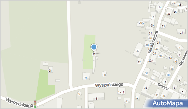 Trzemeszno, Wyszyńskiego Stefana, ks. kard., 33, mapa Trzemeszno