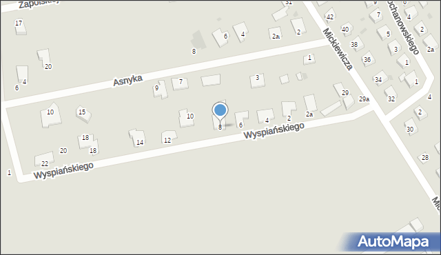 Tuchola, Wyspiańskiego Stanisława, 8, mapa Tuchola