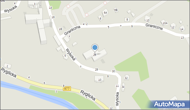 Tuchów, Wysoka, 26, mapa Tuchów